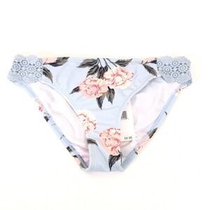 Billabong Powder Blue Lace Floral Bikini Bottom 14